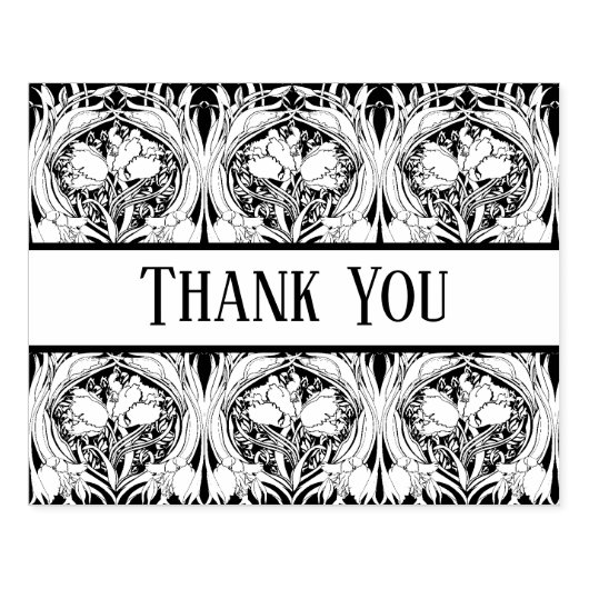 Art Nouveau Tulpen  Rubberstempel (Afrduk)