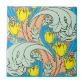 art nouveau tulpenpatroon tegeltje (Voorkant)