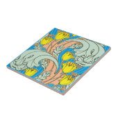 art nouveau tulpenpatroon tegeltje (Zijkant)