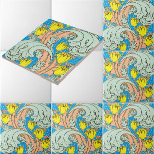  art nouveau tulpenpatroon tegeltje