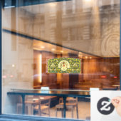 Art nouveau turkey raamsticker (Cafe Raam)