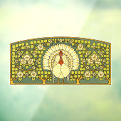 Art nouveau turkey raamsticker (Vel 3)