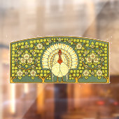 Art nouveau turkey raamsticker (Vel 2)