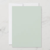 Art Nouveau Turquoise Bloemengoud Bruiloft Kaart (Achterkant)