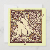 Art Nouveau Turtle Doves Wedding Invitation Kaart (Voorkant)