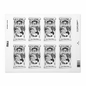 Art Nouveau Uil Ex Libris Boekplaat Stickers (Full Sheet)