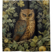 Art nouveau uil in het bos douchegordijn (Voorkant)
