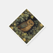 Art nouveau uil in het bos servet (Hoek)