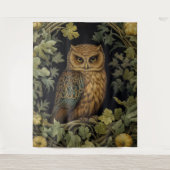 Art nouveau uil in het bos wandkleed (Voorkant)