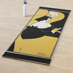 Art Nouveau uit het oude tijdperk, vrouw leest een Yogamat