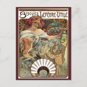 Art Nouveau uit het verleden, Biscuits van Alphons Briefkaart
