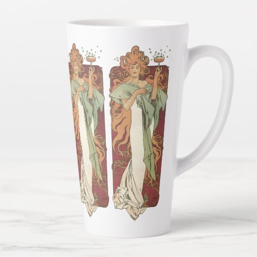 Art Nouveau uit het verleden, Champagne door Alpho Latte Mok (Rechts)