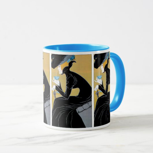 Art Nouveau uit het verleden, Dame die Marco Polo- Mok (Voorkant rechts)