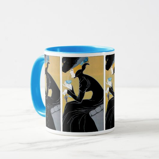 Art Nouveau uit het verleden, Dame die Marco Polo- Mok (Voorkant links)