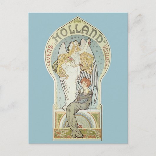 Art Nouveau uit het verleden, Holland Levensverzek Briefkaart (Voorkant)