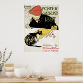 Art Nouveau uit het verleden, Kunstenaar die een s Poster (Keuken)