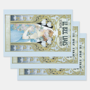 Art Nouveau uit het verleden Le Bec Liais, Privat  Inpakpapier Vel
