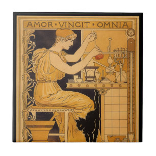 Art Nouveau uit het verleden, Liefde overwint alle Tegeltje