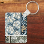 Art Nouveau uit het verleden, tuin iris bloemen Sleutelhanger (Achterkant)