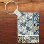 Art Nouveau uit het verleden, tuin iris bloemen Sleutelhanger (Voorkant)