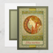 Art Nouveau Uitnodiging (Voorkant / Achterkant)