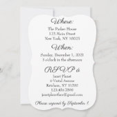 Art Nouveau uitnodiging in vintage stijl (Achterkant)