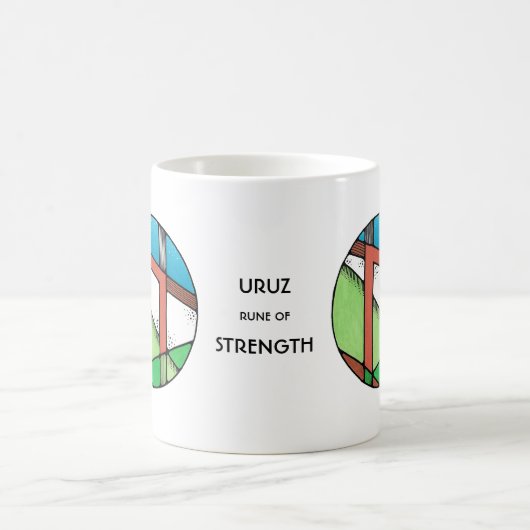 Art Nouveau Uruz Rune Mok - KRACHT! (Center)