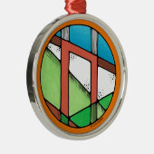 Art Nouveau Uruz Rune of Strength Metalen Ornament (Rechts)