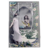 Art Nouveau Valentijn 1904 Medium Cadeauzakje (Achterkant)