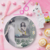 Art Nouveau Valentijn 1904 Papieren Bordje (Feest)