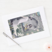 Art Nouveau Valentijn 1904 Rechthoekige Sticker (Envelop)