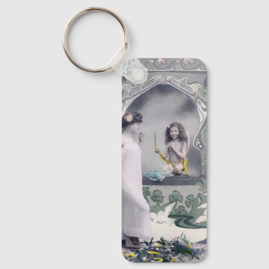 Art Nouveau Valentijn 1904 Sleutelhanger (Voorkant)