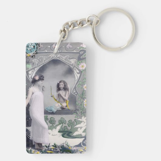 Art Nouveau Valentijn 1904 Sleutelhanger (achterkant)