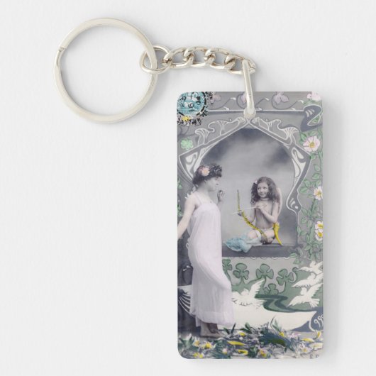 Art Nouveau Valentijn 1904 Sleutelhanger (Voorkant)