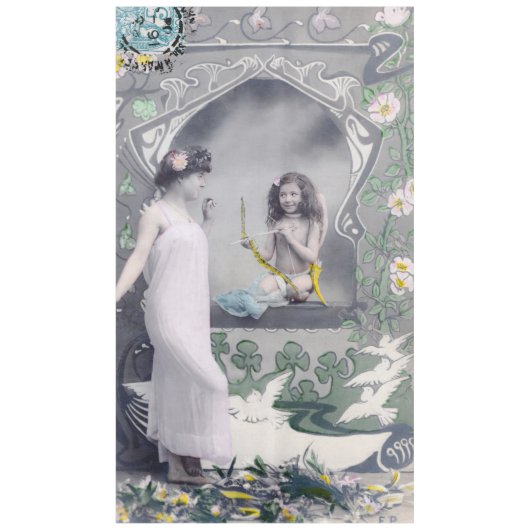 Art Nouveau Valentijn 1904 Tafelkleed (Voorkant)