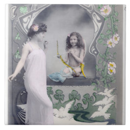 Art Nouveau Valentijn 1904 Tegeltje