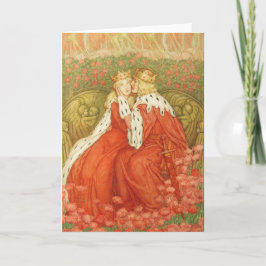 Art Nouveau Valentijn van Amelia Bowerley Feestdagen Kaart