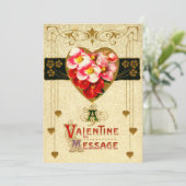  Art Nouveau Valentijnsdag Card Sjabloon (Staand voorkant)