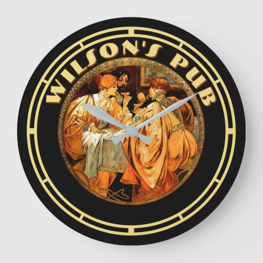  Art Nouveau van Mucha Pub Grote Klok (Voorkant)