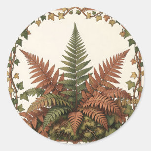Art Nouveau Varens Klimop Botanisch Ronde Sticker