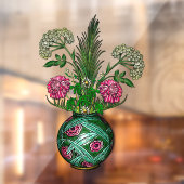 Art Nouveau Vase en Flowers Raamsticker (Vel 2)