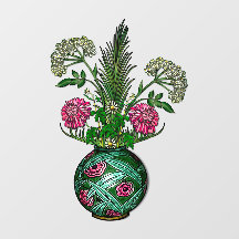Art Nouveau Vase en Flowers