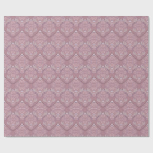 Art Nouveau veerpatroon in roze Cadeaupapier