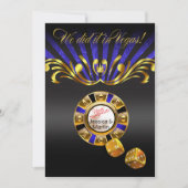 Art Nouveau Vegas Ontvangst | goud blauw Kaart (Voorkant)