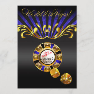 Art Nouveau Vegas Ontvangst   goud blauw Kaart