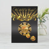 Art Nouveau Vegas Reception | Goud zwart Kaart (Staand voorkant)