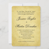Art Nouveau Vegas Wedding | goudblauw Kaart (Achterkant)