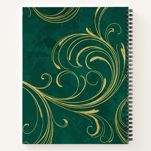 Art Nouveau Verde & Oro Notitieboek