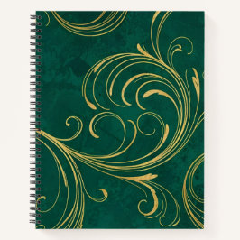 Art Nouveau Verde & Oro Notitieboek