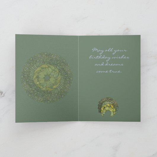 Art Nouveau Verjaardag Kaart (Binnen)